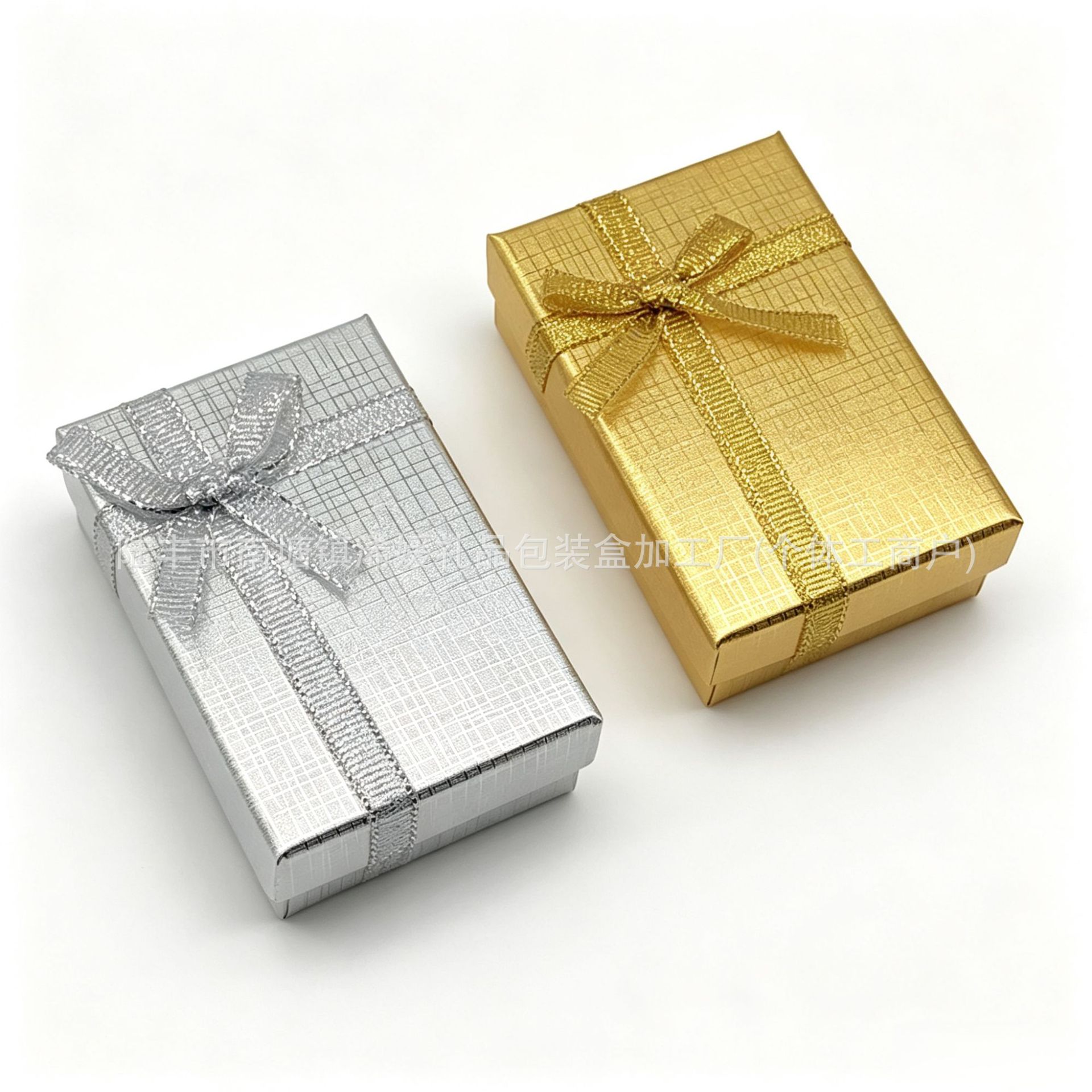 5 * 8 cajas de embalaje de joyas de lazo dorado y plateado, collares, pendientes, pulseras, cajas de regalo generales al por mayor