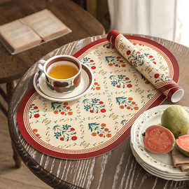 餐垫桌垫桌布长方桌清新双面皮革桌布茶几垫餐桌垫子
