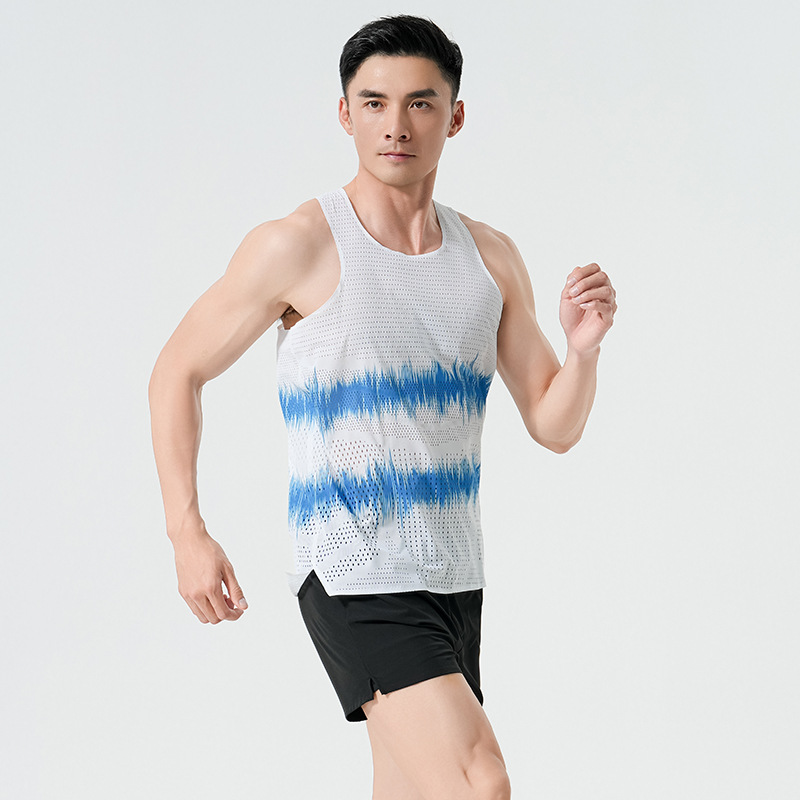 Professional Marathon Quick-Drying Clothing, Track and Field Racing Vest, Running Quick-Drying Fitness Training Mesh Wind Tunnel Vest