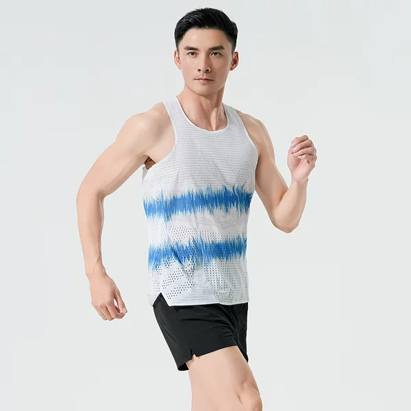 Professional Marathon Quick-Drying Clothing, Track and Field Racing Vest, Running Quick-Drying Fitness Training Mesh Wind Tunnel Vest