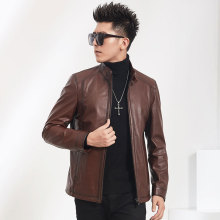 2025男士皮衣短款头层皮夹克机车服外套修身春秋商务绅士纯牛皮