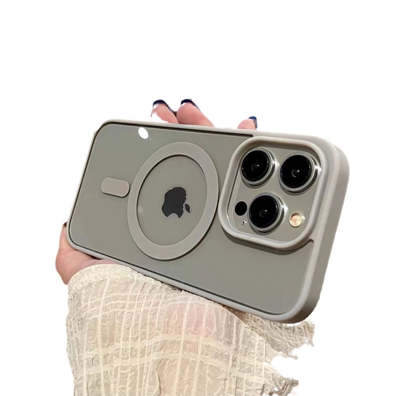 iPhone16Eマカロン肌触りチタンオリジナルカラー磁気吸着5携帯電話ケース、Apple 17PROMAXアクリルケースに最適|undefined
