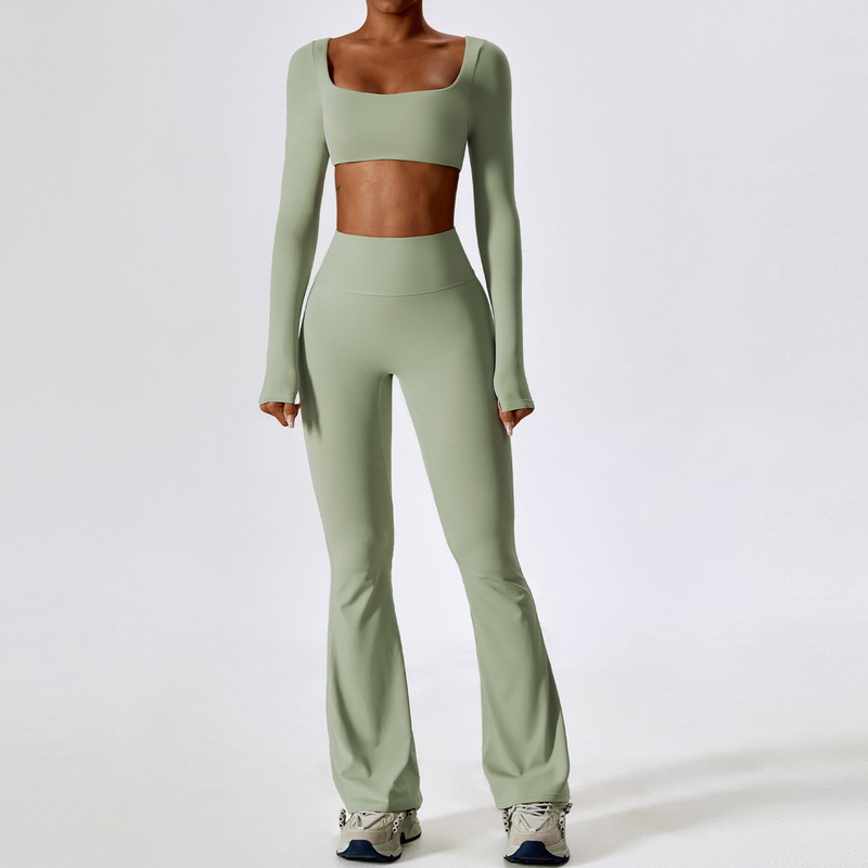 Spring Shockproof Naked Yoga Clothing suit Quick-drying Tight Fitness Clothing Casual Sports suit Women's New Slimming