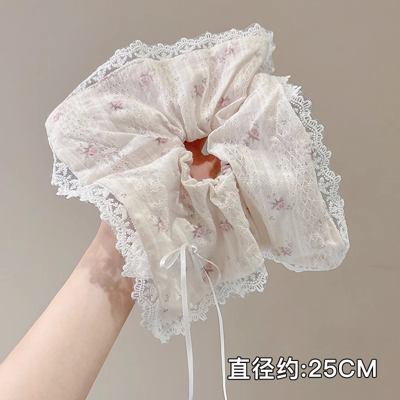 Temperamento bufanda cuadrada intestino lazo para el cabello femenino 2025 nuevo estilo súper grande cola de caballo cabeza cuerda viento perezoso banda de goma cuerda para el cabello tocado