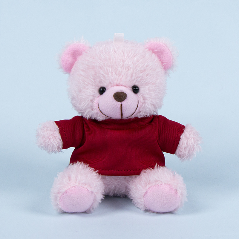Lindo osito llavero colgante regalo creativo muñecas de peluche vestidas osito de peluche colgante de mochilas escolares para parejas