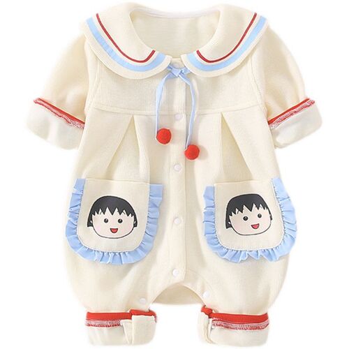 Baby Autumn Clothing Fashion for Boys and Girls, Princess Style Super Cute and Adorable Crawling Suit, Spring and Autumn Outfit for Newborns, 100th Day and Full Moon Suit