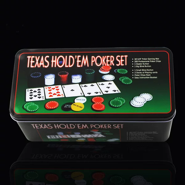 Texas Hold'Em 21-Point Chip Set, 200 Chips, Tablecloth, Dealer Code, Iron Box, Free Shipping