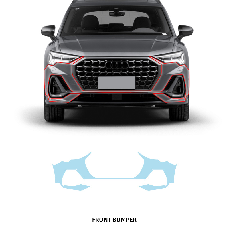 19-24 Audi Q3 máquina cortada TPU película de revestimiento de automóvil invisible película transparente película de pintura especial película protectora especial para automóviles