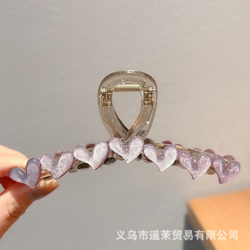 咖色磨砂抓夹女2025年新款发夹后脑勺大号发量多鲨鱼夹子发卡头饰|undefined