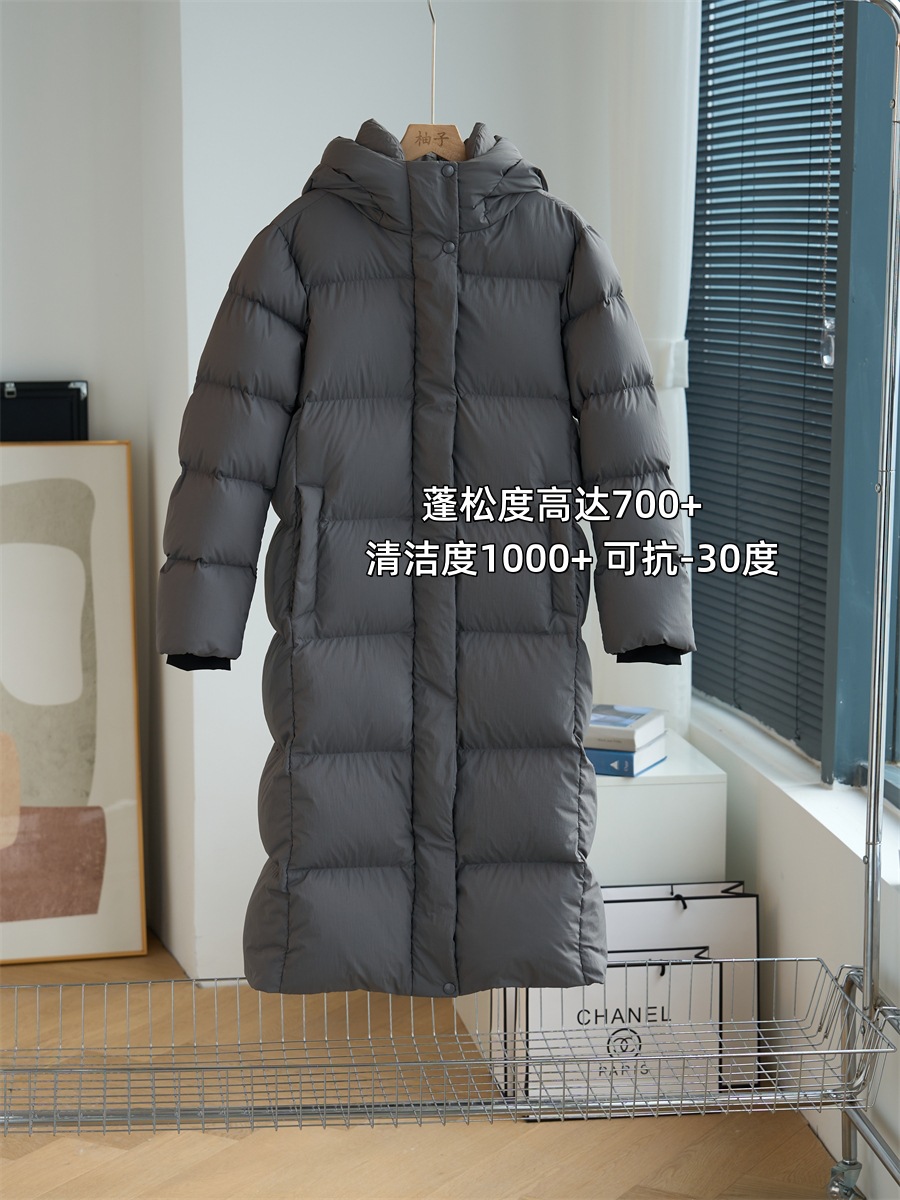 2025 冬肥厚エクストラロンググースダウンジャケット女性の膝上ロングハイエンドスリム屋外極寒グースダウンジャケット暖かいジャケット