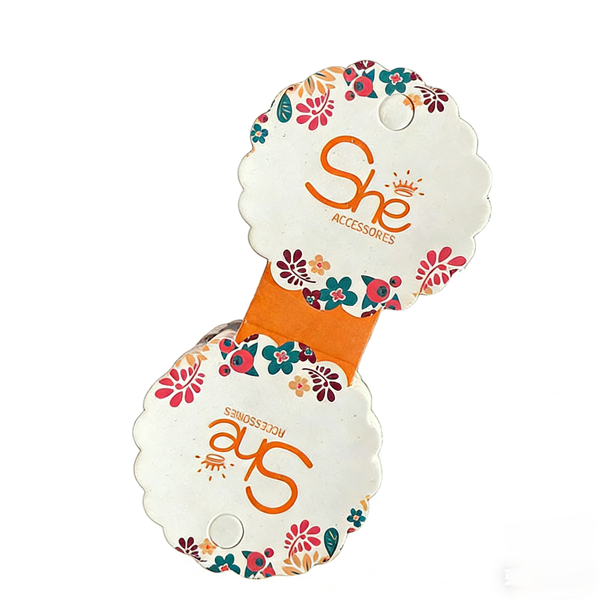 Tarjeta de embalaje de tarjeta plegable especial creativa tarjeta de cuerda de cabello infantil tarjeta de papel de anillo de intestino grueso tarjeta de cabeza de cuerda de papel joyas tarjeta de visualización