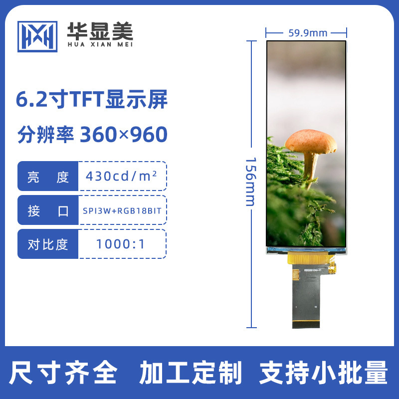6.2寸360x960-TFT显示屏