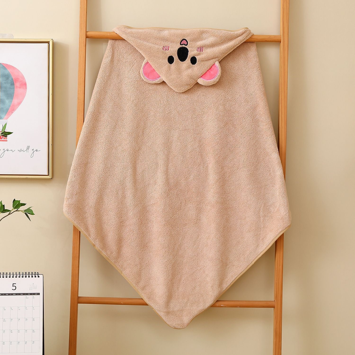 Capa para niños de lana de coral, toalla de baño para recién nacidos, envoltura cuadrada para bebés, sujetador para niños, cabello lacio
