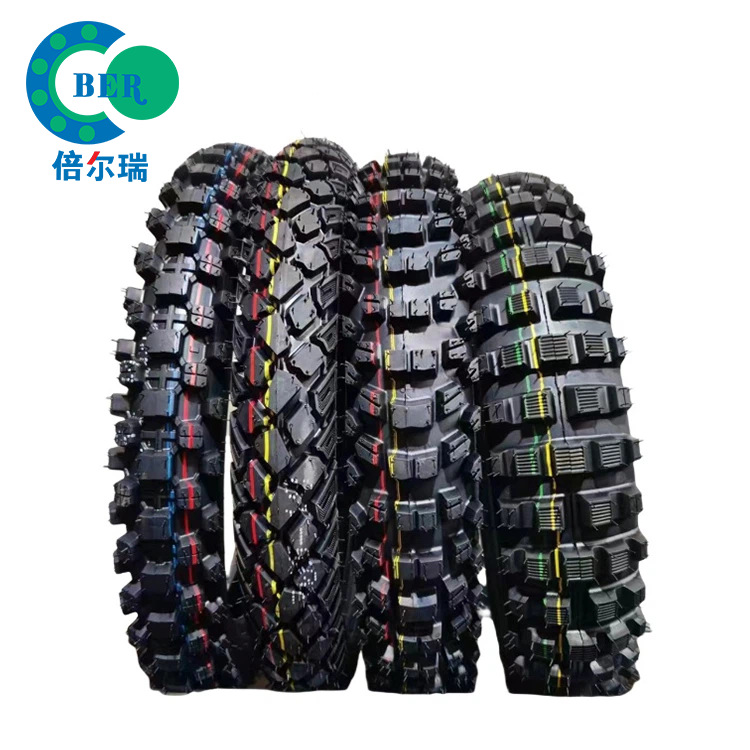 The Factory Supplies 410-18 Off-Road Motorcycle Inner and Outer Tires, Off-Road Large Tread Tires, Thickened, Non-Slip, and Wear-Resistant