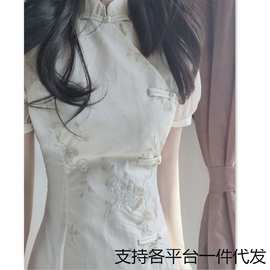 Xp2新款新中式改良旗袍连衣裙子春夏季年轻款少女民国风小洋