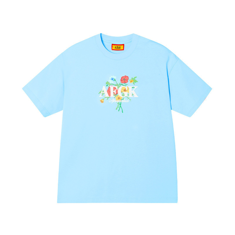 [馬思偉と同じスタイル] AFGK25SS 全国トレンドブーケ半袖Tシャツ 男女兼用 カップル着用 夏 アメリカンTシャツ|undefined