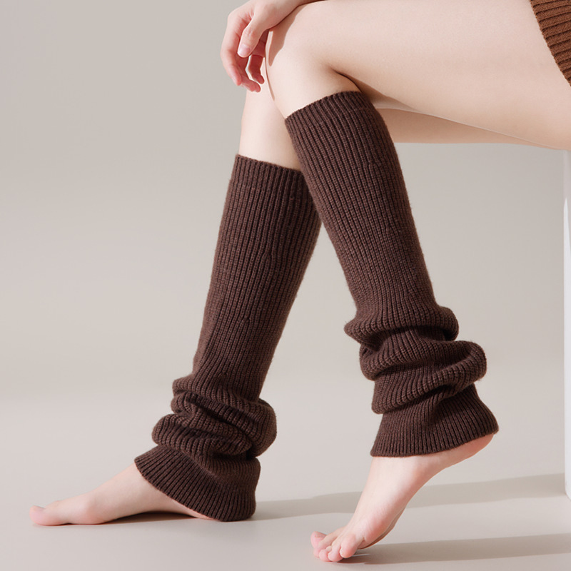 Lulu Alternative Wool Leg Warmers Casual Yoga Leg Warmers Versatile Layering Autumn and Winter Thickened Warm Knitted Foot Warmers