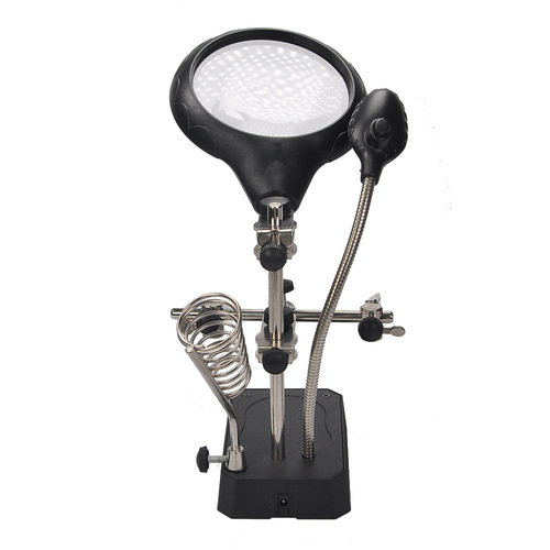 TE800 magnifying glass LED light auxiliary clip USB rechargeable battery soldering iron welding repair manufacturer wholesale
