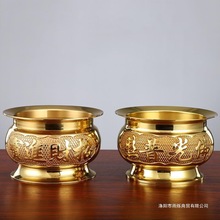供奉香炉纯铜合金室内供佛财神供香熏炉佛堂供关公观音香炉家用