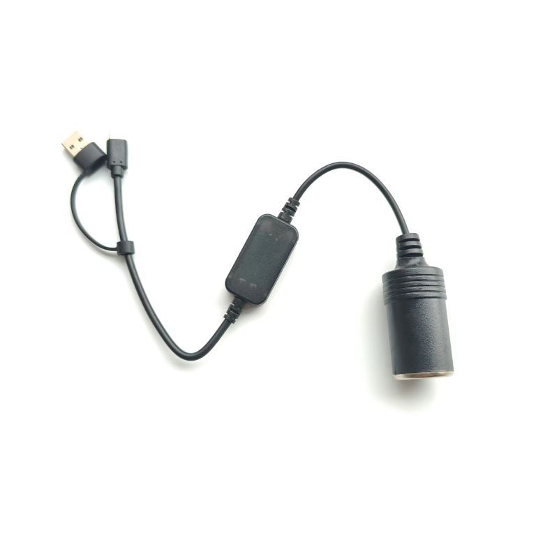 Usbatype-C Port to Car Cigarette Lighter Female Port 5V Boost 12V1A1.5A Car Fan Recorder 18W