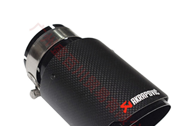 Cross-border direct selling car general exhaust pipe modification Scorpio carbon fiber AK straight edge black blue bright face four tail throat