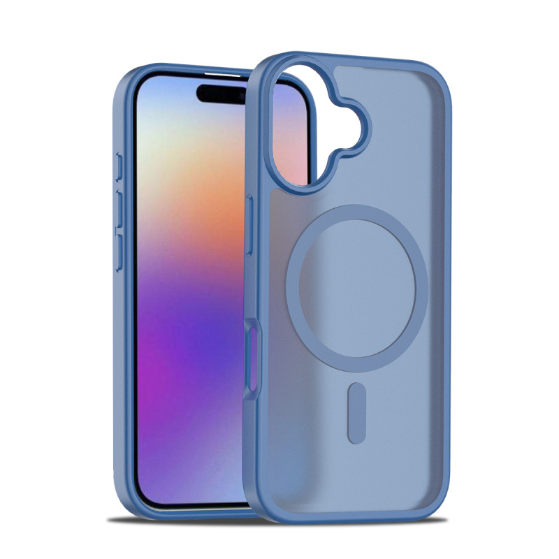 メーカーカスタマイズされた新しいApple 17promax肌のような感触の磁気吸着携帯電話ケース2.0落下防止iphone16携帯電話ケース|undefined