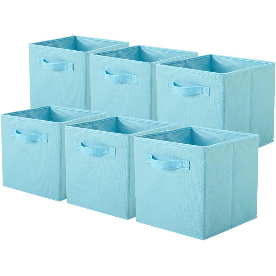 Caja de almacenamiento sin tapa, cajón de sala de estar para el hogar, tela plegable, almacenamiento de artículos diversos, caja de almacenamiento de ropa gruesa de Amazon