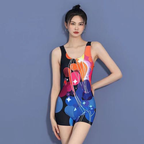 Women's one-piece swimsuit for summer racing, slimming, conservative, and beautiful, suitable for plus-size women.