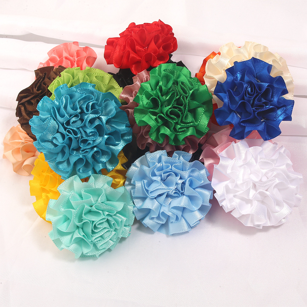 Manufacturer's in-stock satin ribbon carnation small flowers DIY jewelry accessories decorative flowers