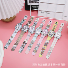 バブルマート LABUBU マカロンカラースクリーンホワイトライトシリーズブラインドボックス選択学生 LED 電子時計卸売