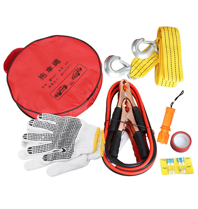 Car Emergency Kit, Small Portable Car Emergency Rescue Tool, Round Bag, Car Fire Extinguisher, Multi-Functional First Aid Kit