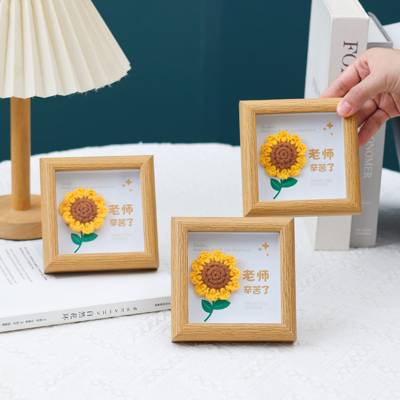 Teacher's Day Photo Frame Teacher's Day Gift Creative Gift Desktop Photo Frame Ornaments Sunflower Photo Frame Gift for Teachers