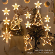 LED圣诞吸盘灯圣诞节日氛围布置挂灯创意房间橱窗布置装饰吸盘灯