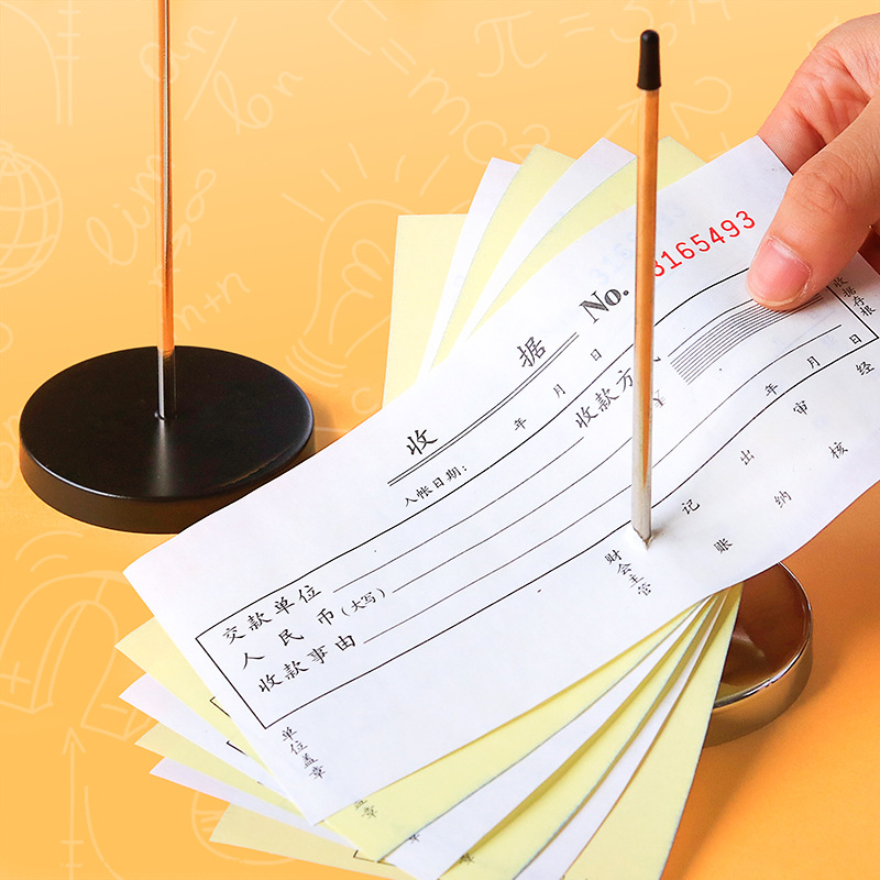 Stainless Steel Menu Inserter Financial Bill Fork Kitchen Takeaway Clip List Artifact Cashier Order Pin