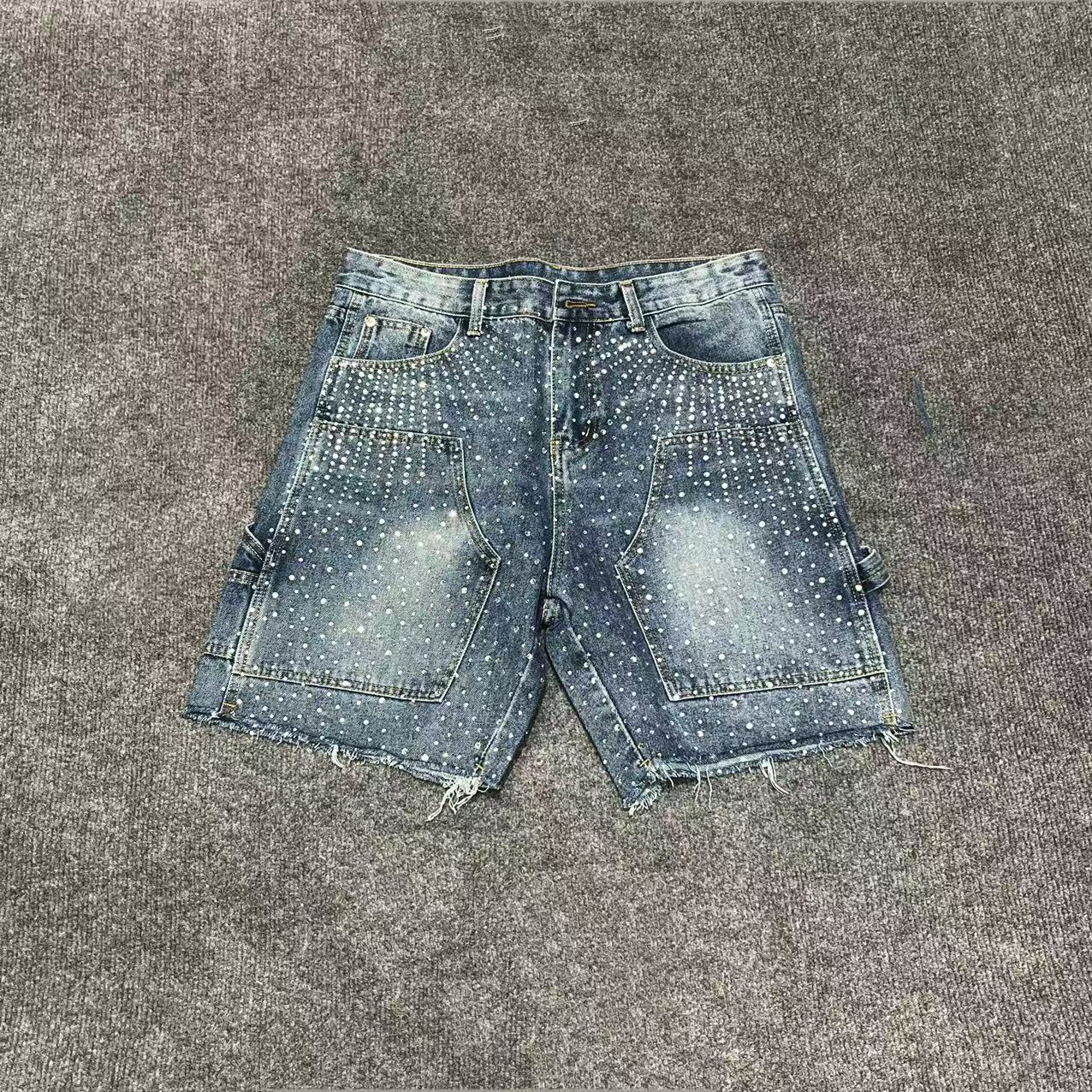 Marca de moda Alcatraz tira reflectante letra impresa camiseta de mangas cortas para hombres y mujeres callejera pantalones cortos casuales set Old Money Style