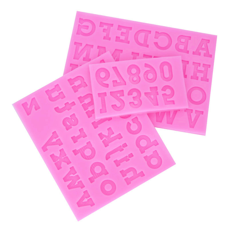26 letras inglesas tamaño molde de silicona digital creativo hornear decoración arcilla epoxi cerámica suave image 3