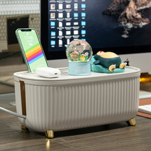 电源线纳盒插排理线器多功能整理桌面路由器置物客厅遮丑神器