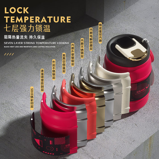 304 stainless steel vacuum cup for girls 2023 new high-looking ceramic liner coffee cup portable portable portable water Cup