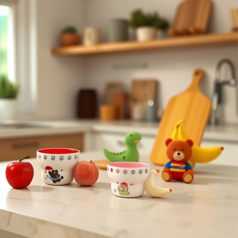 Simulación modelo de manzana roja y verde taza de marca falsificación de frutas y verduras accesorios taza de cerámica doméstica disparar taza de agua decorativa