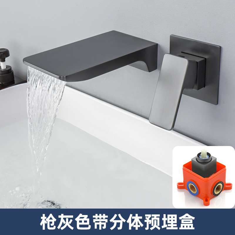 Grifo Mezclador Empotrado para Lavabo de Cobre, Empotrado en Pared, para Lavabo y Bañera