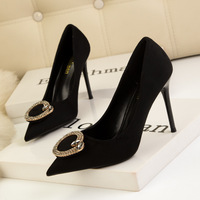 121-21 han edition style banquet high restoring ancient ways with shallow pointed mouth show thin metal buckle sexy high-heeled shoes women's shoes