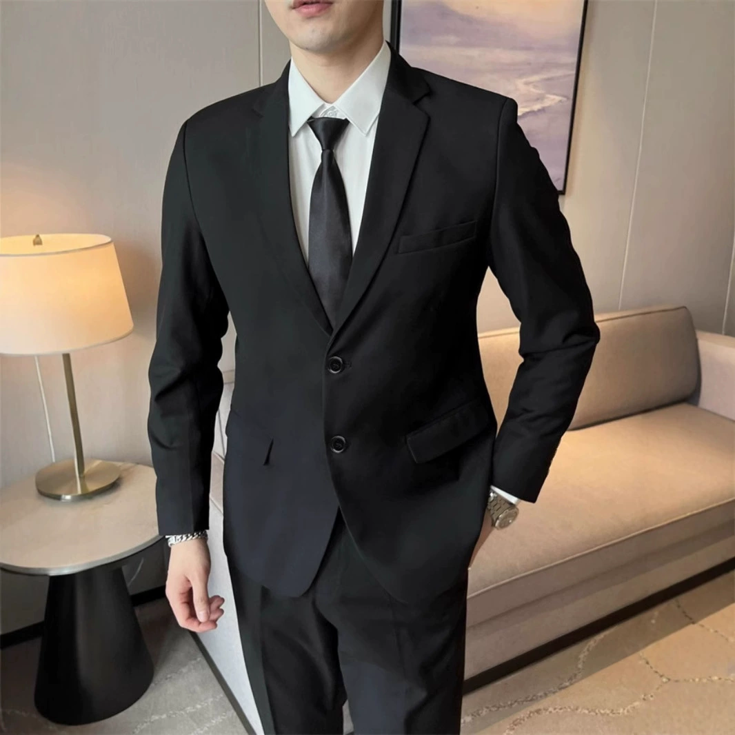 Мужская классическая куртка-пиджак для отдыха, Slim fit, плюс размер