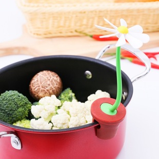 Daisy Flower Pot Lid Raising Anti-overflow Creative Steam Power Self-rotating Kitchen Practical Gadgets