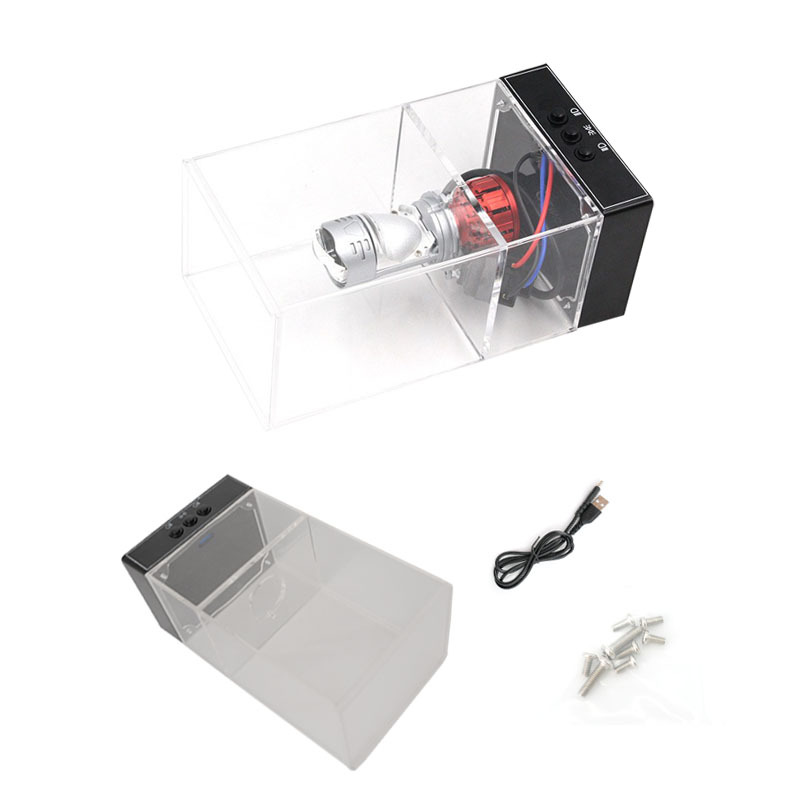 faro de automóvil lámpara de automóvil modificación LED doble luz lente caja de exhibición caja de prueba totalmente integrada batería recargable marco de exhibición image 16