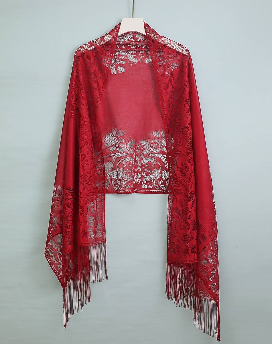 Huakai Zhixia Chaxian borla chal de encaje con cheongsam exterior 2025 nueva camisa de protección solar de rebeca fina de todo fósforo