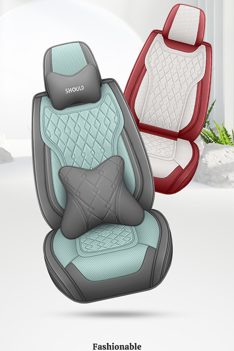 Cross-Border Foreign Trade Wholesale Manufacturers Direct Sales Car Seat Cushions for All Seasons, Fully Enclosed Seat Covers, Full Leather Seat Covers and Seat Cushions
