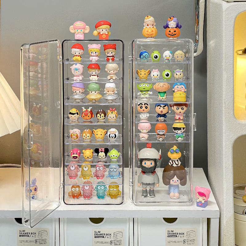 Small Acrylic Transparent Dust-Proof Storage Box for Mini Figures, Blind Box Display Stand, Desktop Ornament Small Acrylic Transparent Dust-Proof Storage Box for Mini Figures, Blind Box Display Stand, Desktop Ornament