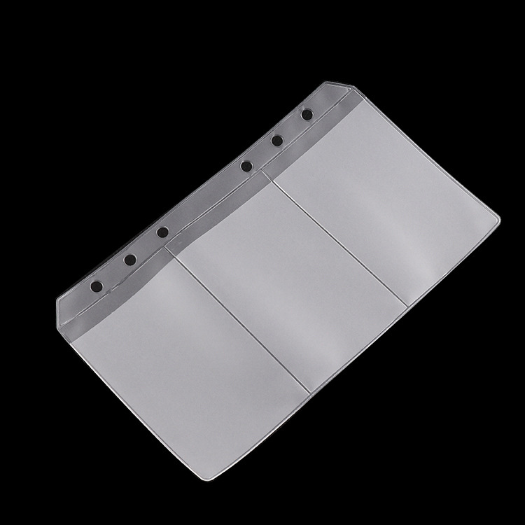 现货PVC拉链活页袋 A5A6活页手账本塑料磨砂收纳袋 笔记