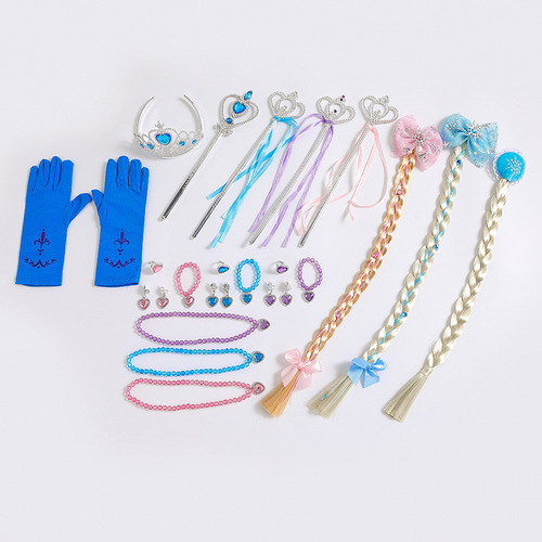 Factory Children's Frozen Crown Magic Wand Set Elsa Princess Girl Hairband Accessory Girls' Accessories