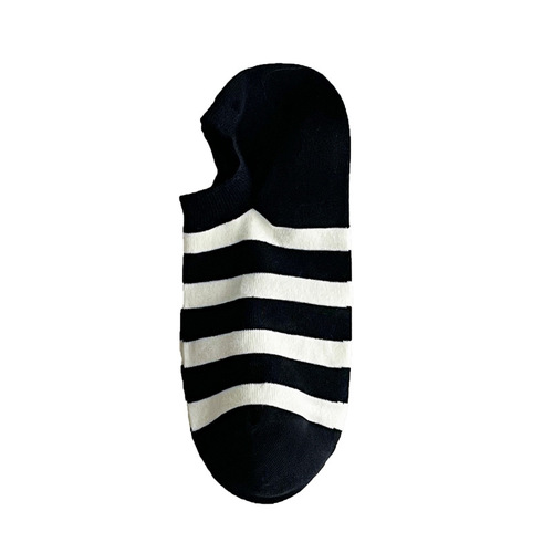 Striped socks, men's socks, spring and summer pure cotton, non-slip, non-falling, sweat-absorbent, anti-odor sports summer thin boat socks
